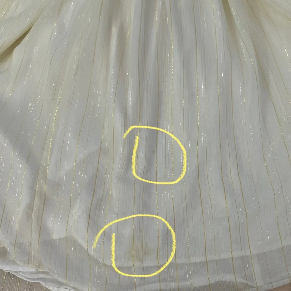 Sweet Boutons Metallic Thread Kids Dress Girls Size 7 - Picture 11 of 17